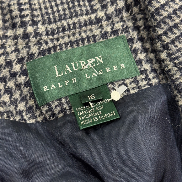 Lauren Ralph Lauren Blazer Women's 16 Gray Tweed Formal Office Carrier Jacket - Picture 4 of 8